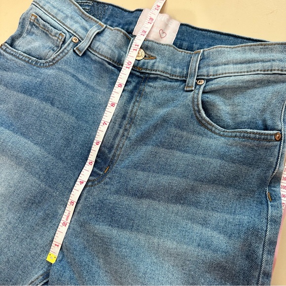 Revice Hello Lover High Rise Split Hem Slashed Distressed Denim Jeans Butt Rip - Picture 15 of 16